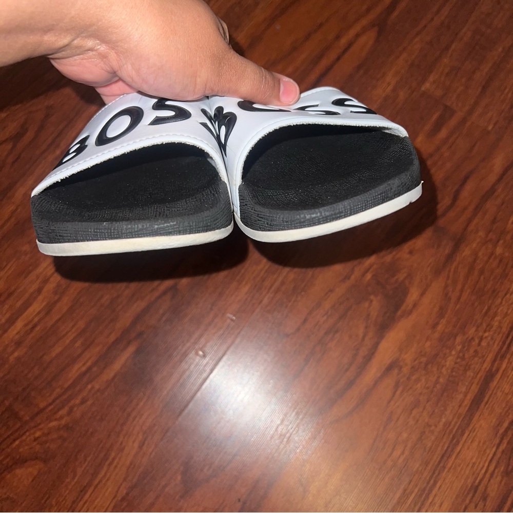 Hugo Boss Black and White Slip-On Loafers - Picture 3 of 5